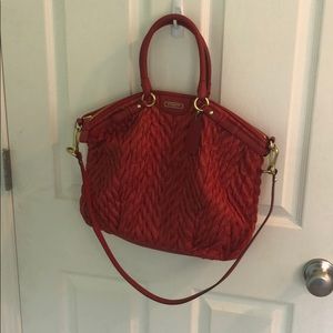 Red coach bag